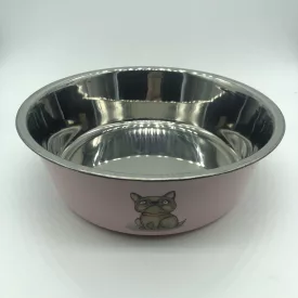   Etetőtál - rózsaszín, fém, csúszásgátló gumitalppal 26cm 1900ml