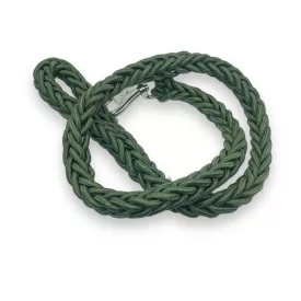   Csavart póráz 120cm, Ø 3cm, erős fém karabinerrel - zöld