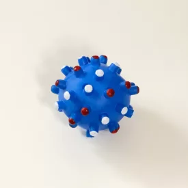 Tüskés, kemény gumilabda 10cm - kék