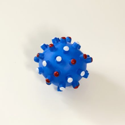 Tüskés, kemény gumilabda 10cm - kék