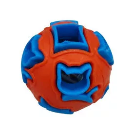 Labda macskáknak - 5cm - csörgő, világító - NARANCS