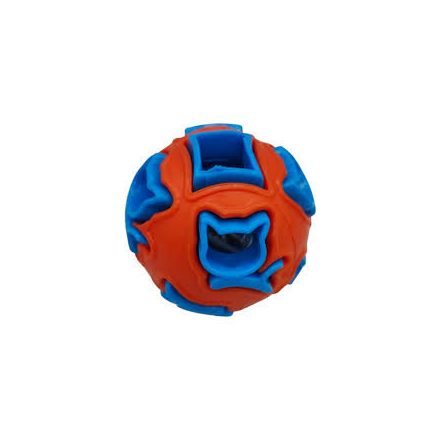 Labda macskáknak - 5cm - csörgő, világító - NARANCS