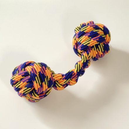 Súlyzó alakú köteles játék - 28cm - NARANCS