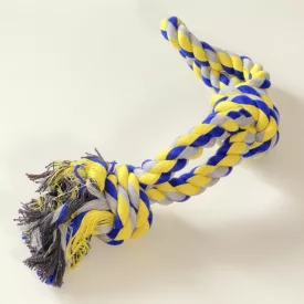 Dupla köteles, dupla csomós rágókötél - 45cm - KÉK