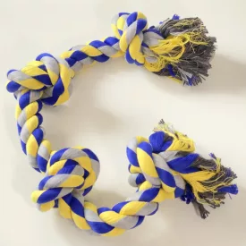 Rágókötél 4 csomóval, 60cm - KÉK