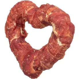    Trixie Denta Fun Heart with duck breast, bulk - jutalomfalat (marhabőr,kacsamellel) kutyák részére (8cm/40g)