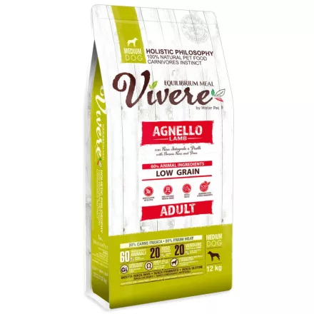 Vivere Adult Medium Lamb & Peas & Brown Rice 12kg
