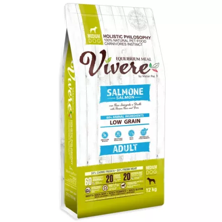 Vivere Adult Medium Salmon & Peas & Brown rice 12kg